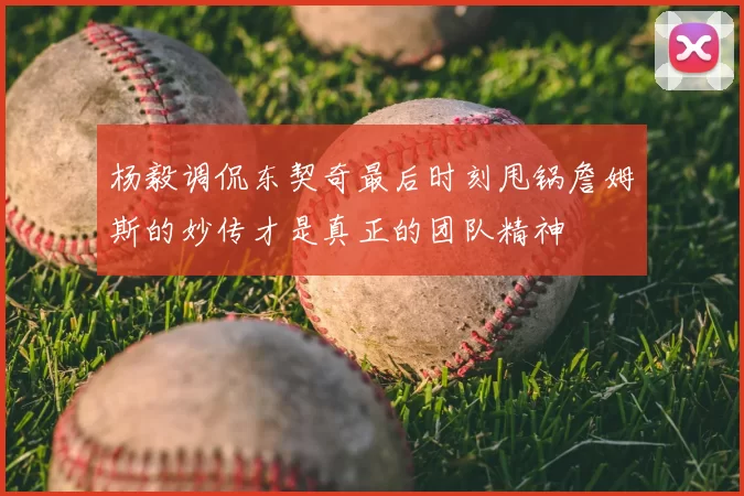 杨毅调侃东契奇最后时刻甩锅詹姆斯的妙传才是真正的团队精神